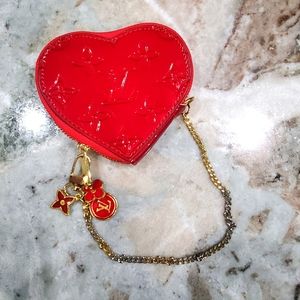Louis Vuitton heart shaped coin purse